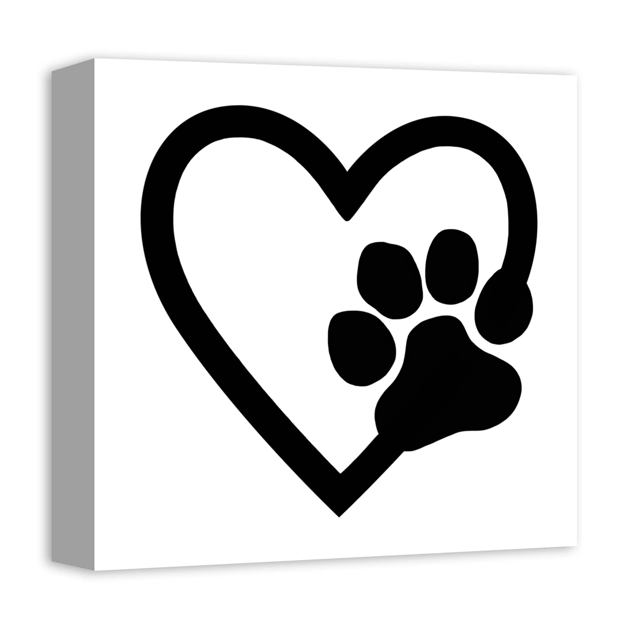 Heart Paw Canvas Wall Art